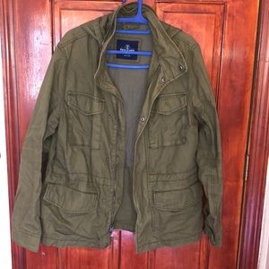 Army green hooded jacket 100%cotton